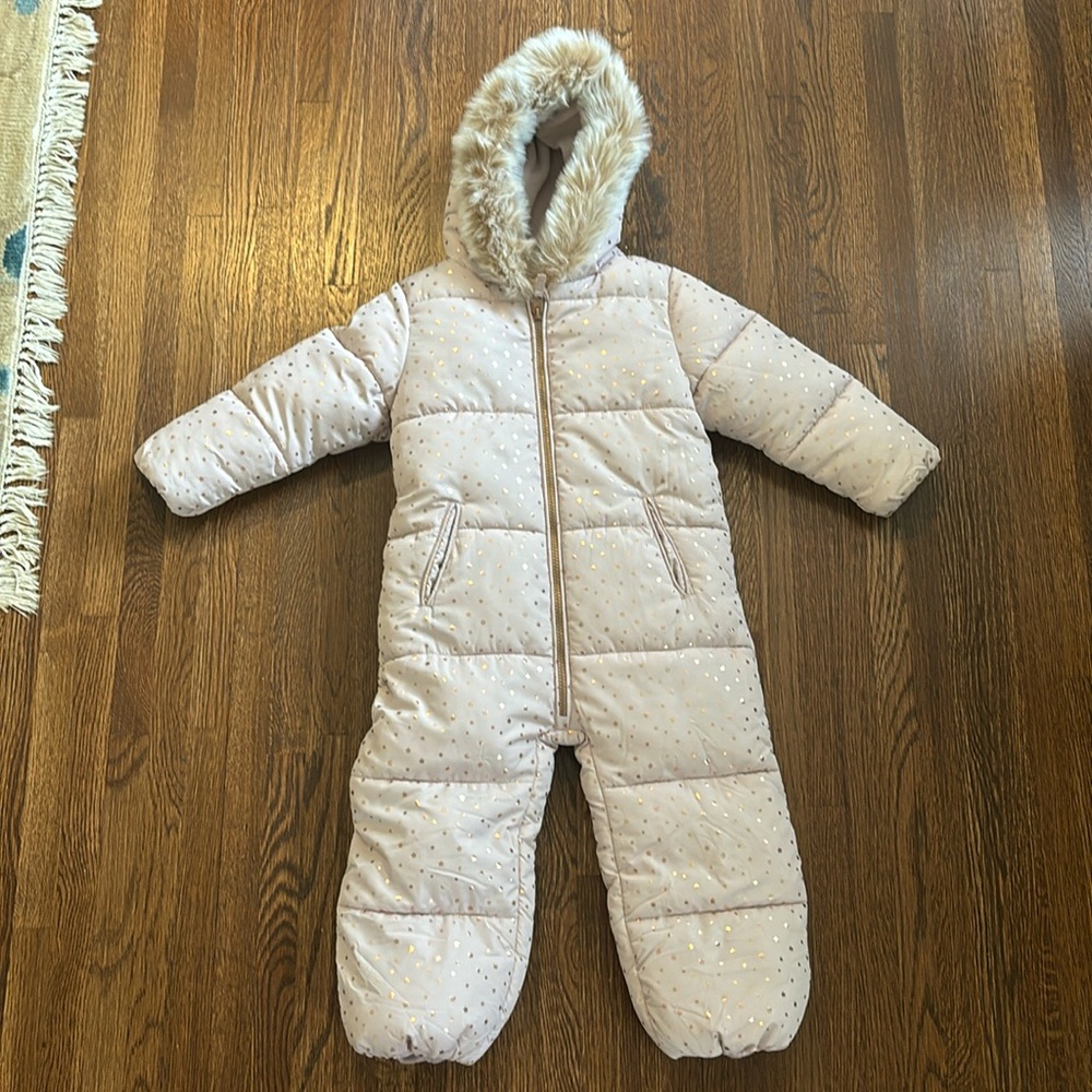 NEXT brand girls’ star snowsuit with hood